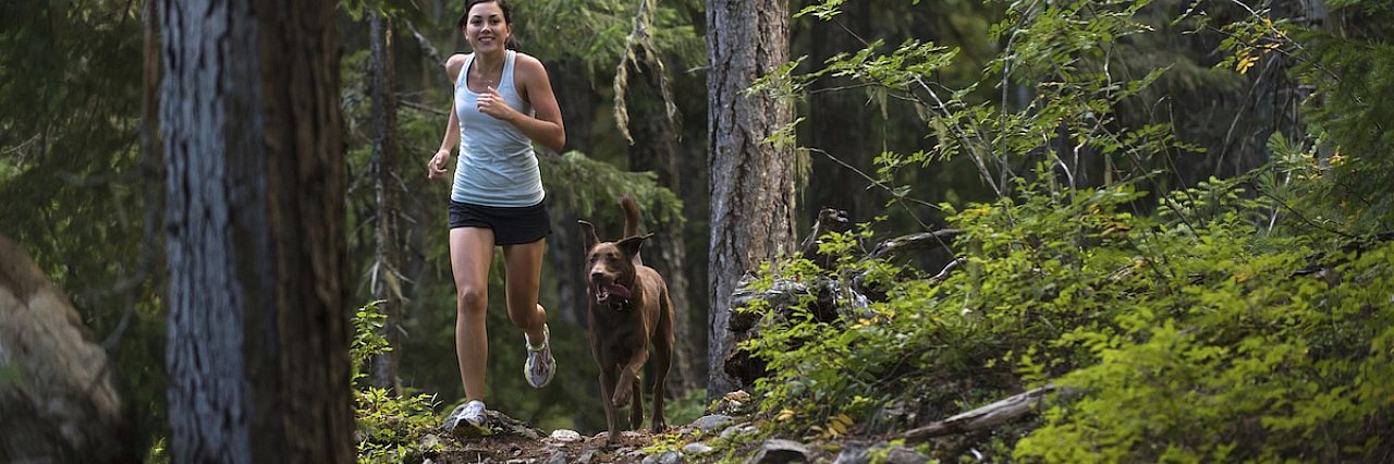 Running in the forest